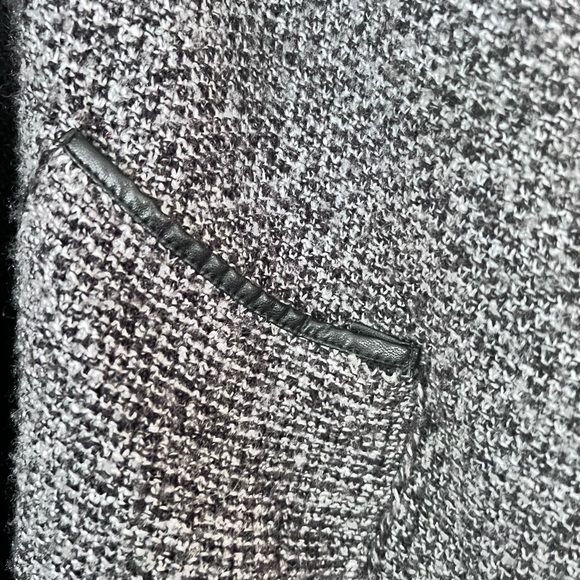 C Apparel Black and Grey Colorblock Sweater Poncho - Picture 3 of 4